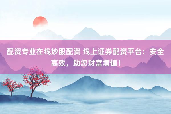 配资专业在线炒股配资 线上证券配资平台：安全高效，助您财富增值！