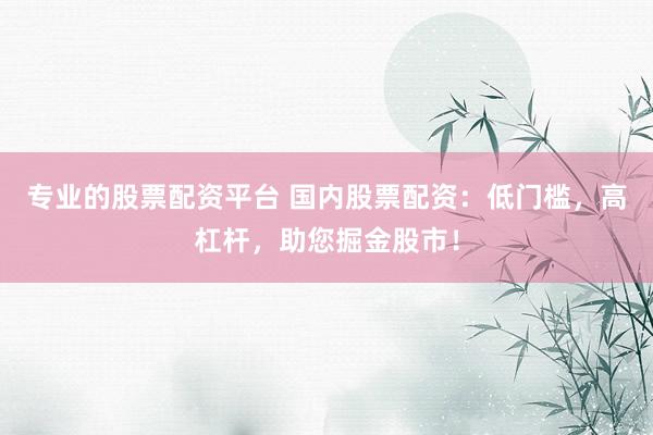 专业的股票配资平台 国内股票配资：低门槛，高杠杆，助您掘金股市！