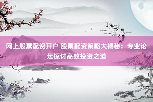 网上股票配资开户 股票配资策略大揭秘：专业论坛探讨高效投资之道