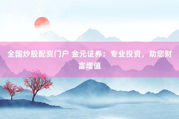 全国炒股配资门户 金元证券：专业投资，助您财富增值