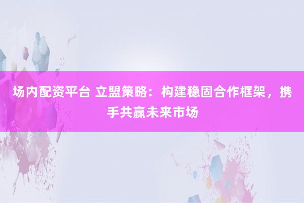 场内配资平台 立盟策略：构建稳固合作框架，携手共赢未来市场