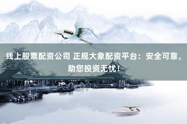 线上股票配资公司 正规大象配资平台：安全可靠，助您投资无忧！